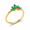 Bague Greeny - Pétales Vert Plaqué or