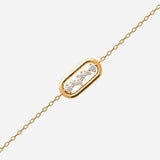 Bracelet Dezi - Motif Ovale Plaqué Or