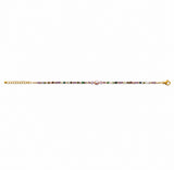 Bracelet Kass - Perles Colorées Acier Doré