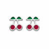 Boucles d'oreilles Juny - Puce Cerises Argent