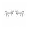 Boucle d'oreille Tya - Puces Cheval Argent