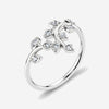 Bague Flore - Feuillage Argent Rhodié Zirconium