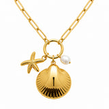 Collier Caspi - Coquillage Femme Acier Inoxydable