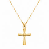 Pendentif Caitlyn - Grande Croix Plaqué Or 18 carats