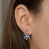 Boucles d'oreilles Aryane - Flocons Neige Argent