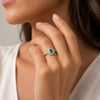 Bague Zephyr - Marquise Verte Argent