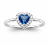 Bague Amor - Coeur Bleu Argent 925
