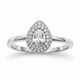 Bague Nissy - Poire Argent Oxyde Zirconium