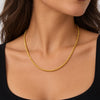 Collier Eulalie - Chaîne Corde Acier Inoxydable Or