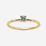 Bague Naelys - Fine Solitaire Plaqué Or