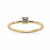 Bague Naelys - Fine Solitaire Plaqué Or