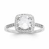 Bague Aydan - Argent & Zirconium Carré