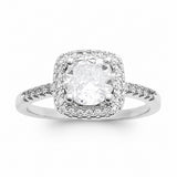 Bague Aydan - Argent & Zirconium Carré