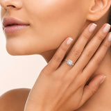 Bague Aydan - Argent & Zirconium Carré