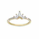 Bague Elzane - Couronne Pétale Plaqué Or