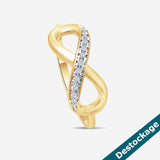 Bague Infini - Plaqué Or et Strass
