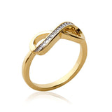 Bague Infini - Plaqué Or et Strass