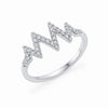 Bague Gisèle - Zig Zag Argent Rhodié