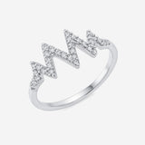 Bague Gisèle - Zig Zag Argent Rhodié