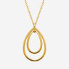 Collier Mahia - Deux Cercles Ovale Acier Doré
