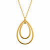 Collier Mahia - Deux Cercles Ovale Acier Doré