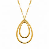 Collier Mahia - Deux Cercles Ovale Acier Doré