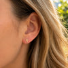 Boucles d'oreilles Theresa - Puce Croix Plaqué Or
