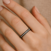 Bague Brittany - Ceramique Noire & Argent