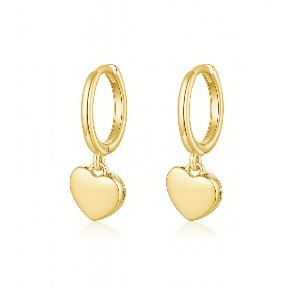 Mini Créole Alma - Pendentif Coeur Plaqué Or