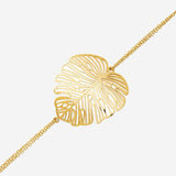 Bracelet Palmy - Feuille de Palmier Acier Doré