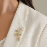 Broche Azalée - Fleurs Dorées