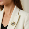 Broche Vivie - Bleu et Doré