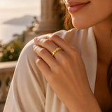 Bague Sorale - Anneau en coeur Plaqué Or