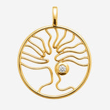 Pendentif Seleya - Arbre Ajouré Plaqué Or