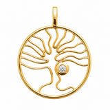 Pendentif Seleya - Arbre Ajouré Plaqué Or
