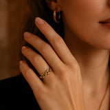 Bague Coffee - Grain de Café Plaqué Or