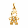Pendentif Almeo - Silhouette Enfant Garçon Plaqué Or