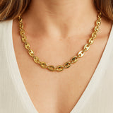 Collier Coffee - Chaîne Grain de Café Plaqué Or Femme