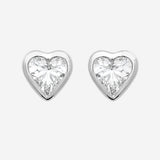 Boucles d'oreilles Izzie - Petit Coeur Argent