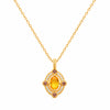Pendentif Inaya - Topaze Jaune Plaqué Or