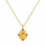 Pendentif Inaya - Topaze Jaune Plaqué Or