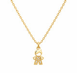 Pendentif Almeo - Silhouette Enfant Garçon Plaqué Or