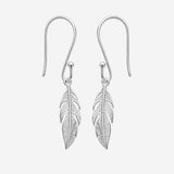 Boucle d'oreille Ivy - Plume Pendante Argent