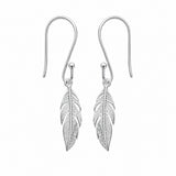 Boucle d'oreille Ivy - Plume Pendante Argent