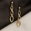 Boucles Oreilles Nymphe - Plaqué Or Torsadé