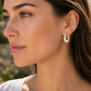 Créoles Fay - Résine Blanche Acier Inoxydable Doré