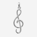 Pendentif Ayota - Clé de Sol Argent 925 Rhodié