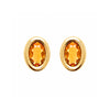 Puces d'oreilles Alsi - Boucles Marron / Orange Plaqué or