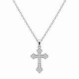Pendentif Simea - Croix Gothique Argent Zirconium