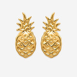 Boucle d'oreille Fruty - Ananas Plaqué or